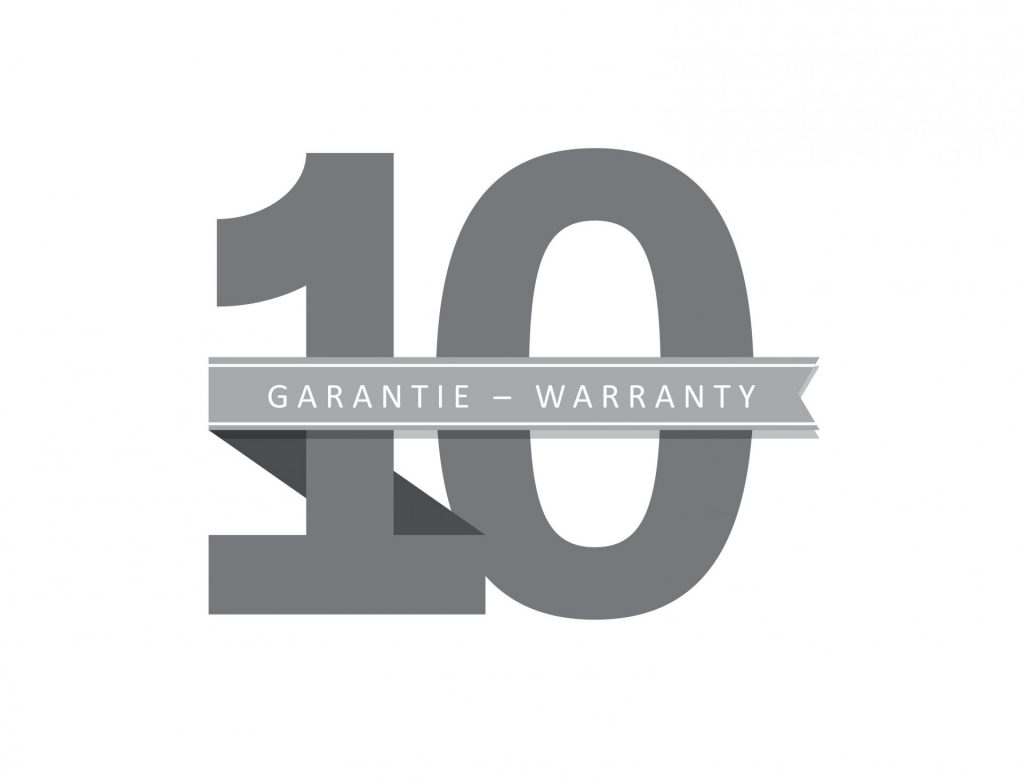 Garantie 10 ans – 10-Year Warranty