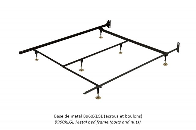 Base de métal B960XLGL / metal bed frame B960XLGL
