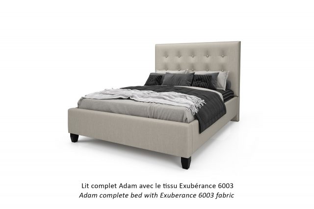 Lit rembourré Adam avec tissu Exubérance 6003 / Adam Upholstered Bed with Exuberance 6003 Fabric
