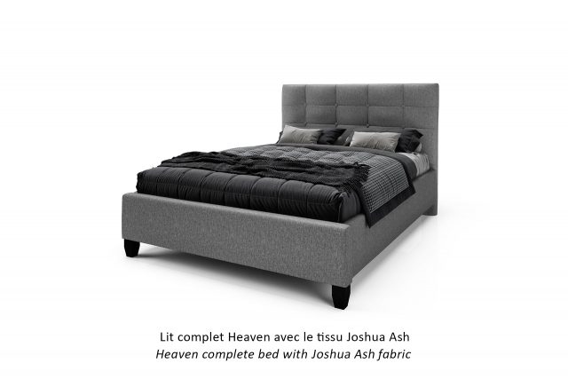 Lit rembourré Heaven avec tissu Joshua Ash / Heaven Upholstered Bed with Joshua Ash Fabric