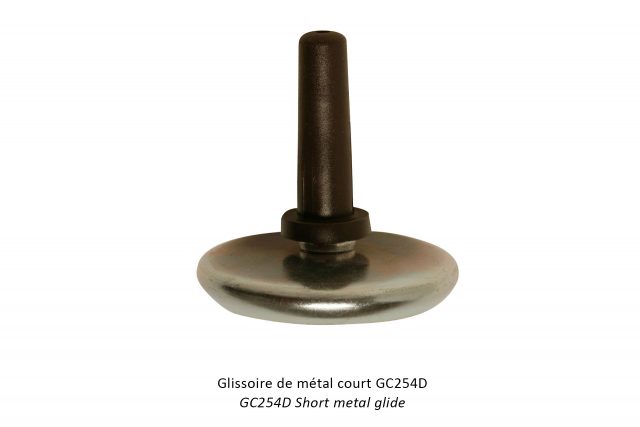 Glissoire de métal court et douille GC254D / GC254D short metal glide with plastic insert